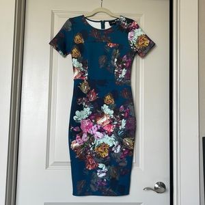 Asos Petite Navy Floral Dress